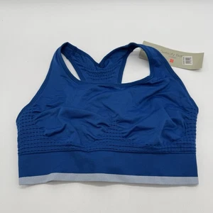 Sweaty Betty London Stamina Workout BH Oxford Blau Spitze L (10) Neu mit Etikett - Bild 1 von 7