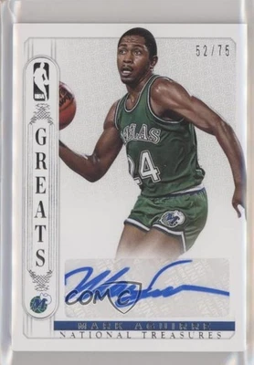 2014-15 Panini National Treasures NBA Greats /75 Mark Aguirre #NBG-MA Auto - Image 1 of 2