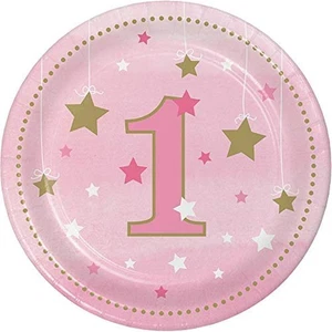 Creative Converting PC322250 One Girl-1st Luncheon Pink Twinkle Little Star 1st  - Picture 1 of 1
