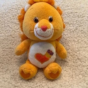 Juguete de peluche Care Bears Brave Heart Lion 8" naranja raro encontrar 2003 - Imagen 1 de 11