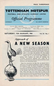 FA CHARITY SHIELD PROGRAMME 1961 Tottenham v FA Select X1 - Picture 1 of 1