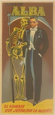 Cartel de arte original vintage español mago circo espectáculo de magia genial para mi pared Foto 1 de 4