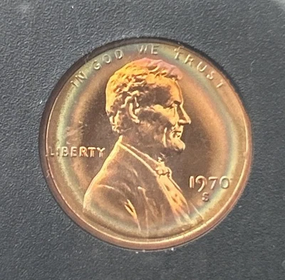 1970 United States Silver Proof Set in Mint Packaging - Rainbow Toned Lincoln - Image 1 of 4