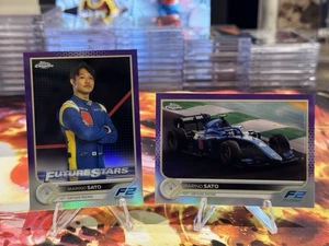 2022 Topps Chrome F1 Marino Sato Future Stars #80 & Car Image #132 Purple /399 - Bild 1 von 2