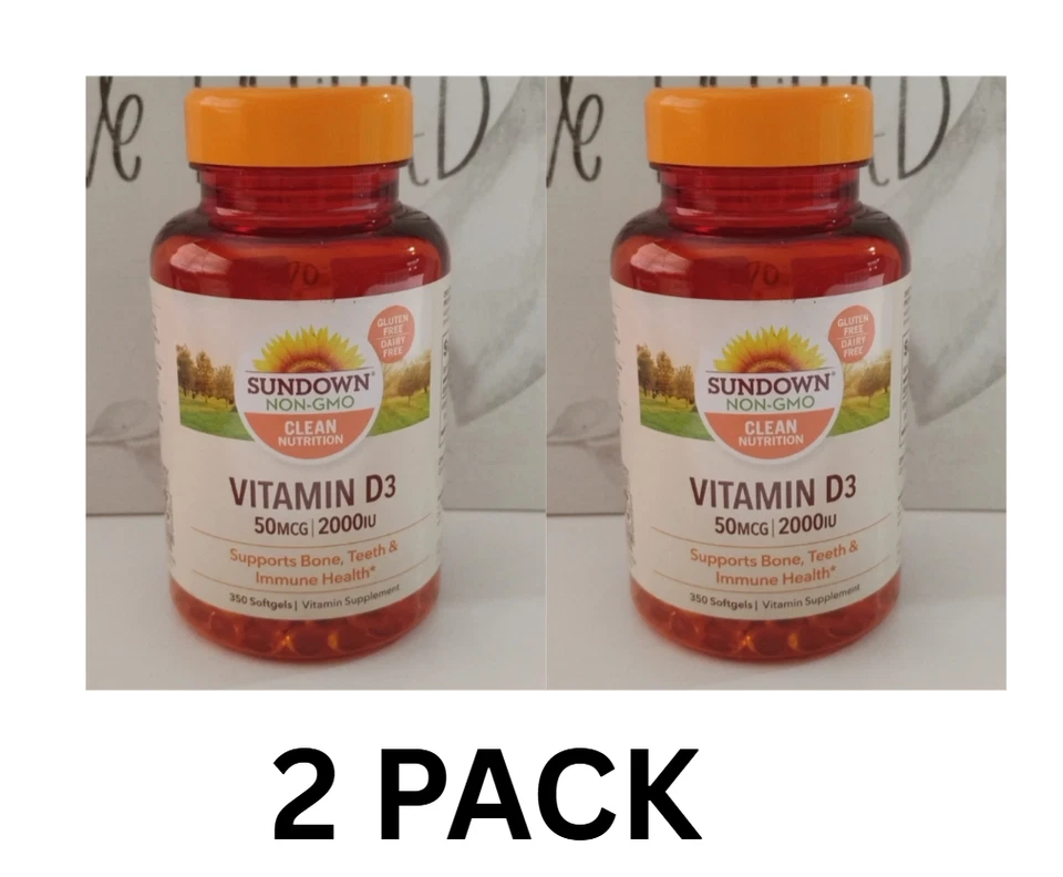 Sundown Naturals Vitamin D3 2000 IU 350 Softgels