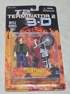 Figura de acción vintage Terminator 2 T2 1997 3D John Connor con motocicleta en paquete  Foto 1 de 2