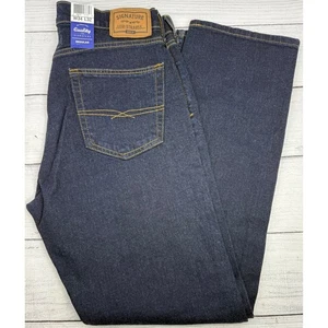 Pantalones de mezclilla Signature Levi Strauss dorados de corte regular para hombre, talla 34x32, lavado oscuro - Imagen 1 de 8