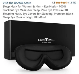 x2 NEW 3D Travel Ice Silk Eye Mask Sleeping Soft Padded Memory Form Blindfold - Picture 1 of 5