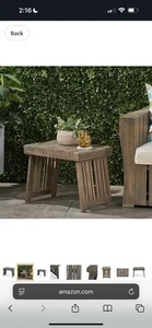 Mesa auxiliar plegable de madera de acacia gris Christopher Knight Home Howard para exteriores - Imagen 1 de 5