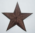 BROWN 3 inch iron on star patch applique kid embellishment punk rockabilly - 144