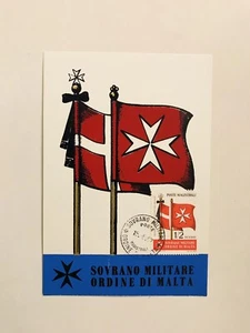 Cartolina SOVRANO MILITARE ORDINE DI MALTA 1967 - Dettagli In Rilievo - Foto 1 di 3