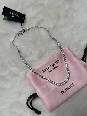 Nuevo collar tenis Kate Spade plateado/transparente Foto 1 de 3
