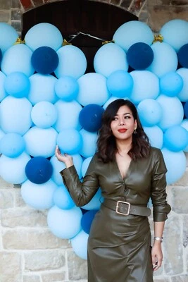 ZARA NWT WOMAN KHAKI GREEN DRAPE DRESS FAUX LEATHER BELTED 4387/319 - Image 1 of 4