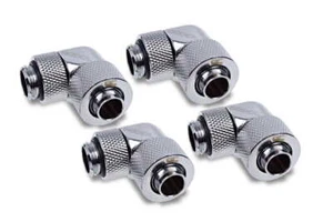 Alphacool Eiszapfen 13/10mm Anschraubtülle 90° drehbar G1/4 - 4pcs Set Chrome - Bild 1 von 4