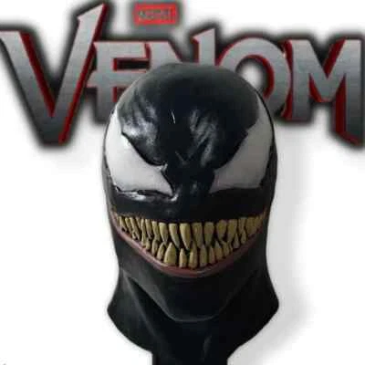 Máscara Venom Marvel Capucha de Látex Cosplay Disfraz Utilería Talla Adulto Foto 1 de 4