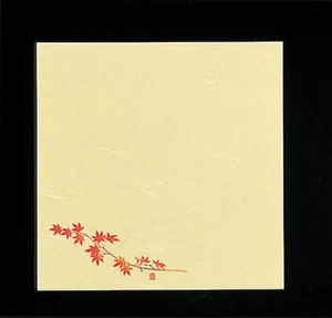 100 Sheets! Japanese Kaishi Paper: Decorative Table Mat: Maple 15 x 15 cm - Picture 1 of 1