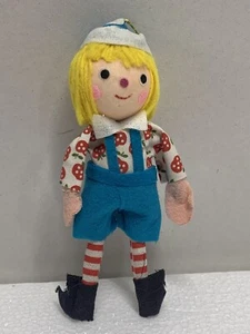 Japan Raggedy Andy Style Cloth Ornament VGC Vintage - Picture 1 of 6