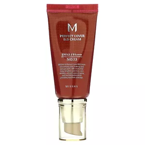 M Perfect Cover B.B Cream, SPF 42 PA+++, No. 13 Bright Beige, 1.7 fl oz (50 ml) - Picture 1 of 4