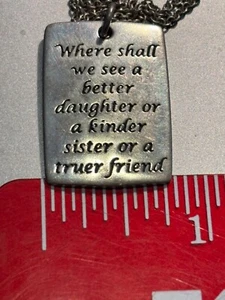 STERLING SILVER VINTAGE SISTER PENDANT & CHAIN - Picture 1 of 10