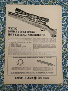 Vintage 1966 Bausch & Lomb Riflescopes Print Ad External Adjustments - Picture 1 of 7