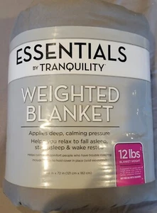 Essentials by Tranquility Coperta Ponderata 48" x 72" 12 Lb Grigio Peltro NUOVO - Foto 1 di 6