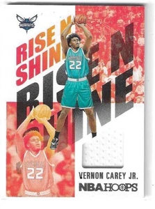 2020-21 HOOPS VERNON CAREY JR RISE N SHINE RELIC #RNS-VCJ CHARLOTTE HORNETS - Picture 1 of 2