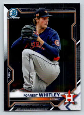 2021 Bowman Chrome Prospects #BCP9 Forrest Whitley (ref 173347) - Image 1 of 2