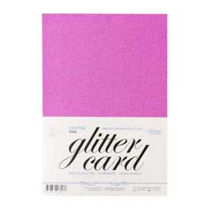 Couture Creations A4 Glitter Card - PINK CO727168 (250gsm 10/pk) - Imagen 1 de 2