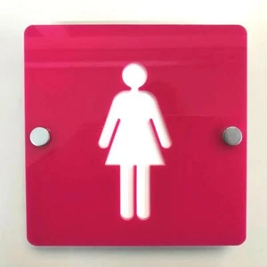 Damen "Stand Off" Toilettenschilder Quadrat - Farboptionen Verfügbar - Bild 1 von 23