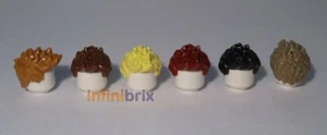 Lego Hair 18228 / 98385 PICK & MIX ANY COLOURS! Grey Yellow Brown Black Tan Red - Picture 1 of 12