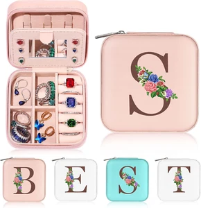 Valentines Day Gifts for Mom - Initial Travel Jewelry Case Jewelry Box Jewelry O - Picture 1 of 8