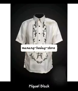 POLO Barong Tagalog Da Uomo (2XL) - Foto 1 di 2