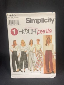 Simplicity Sewing Pattern 1 Hour Pants 8745 Size AA XS,S,M Uncut - Picture 1 of 5