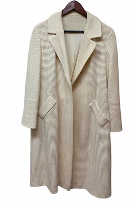 Abrigo Suéter Largo Tejido Gofre De Colección Damas Completamente Forrado Ajuste M a Grande Foto 1 de 4