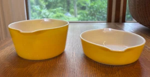 2 - Vintage Pyrex Yellow Orange Daisy Sunflower Casseroles w/3 Lids - Picture 1 of 13