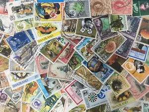 Swaziland collezione di 75 francobolli diversi usati e mai usati - Foto 1 di 3