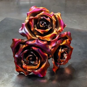 Bridesmaid Copper Rose Bouquet #1943N Bridal Wedding Marriage Engagement Gift - Picture 1 of 16