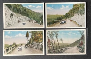 Lot of 4 Old Vintage Mohawk Trail MA Postcards Berkshire Hills - Picture 1 of 6