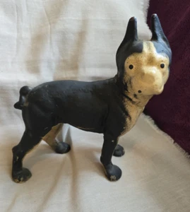 Hubley Gusseisen Boston Terrier Bulldog Türstopper - alles Originallack - Vintage - Bild 1 von 13