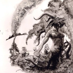 IMPRESIÓN CABRA NEGRA de Arcilla, Ink Works de Wayne M. Bridge, Basado en H.P. Lovecraft - Imagen 1 de 1