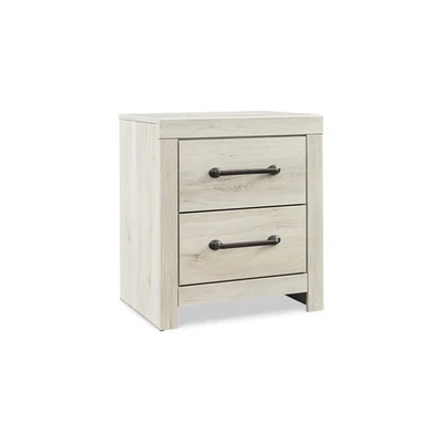 Cambeck Farmhouse Industrial 2 Drawer Two Drawer Nightstand with 2 Slim-Profi... - Image 1 of 4