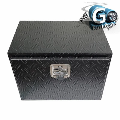 24" x 17" x 18" Truck Tool Box Aluminum Black For Flatbed Dump Trailer Underbody - Image 1 of 4