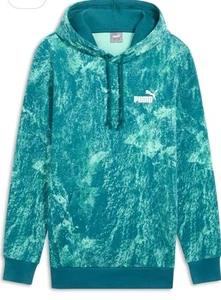PUMA Men's Graphic Hoodie Cold Green NWT Size S - Picture 1 of 9