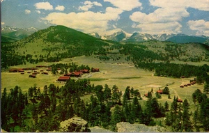Postkarte Y Camp Rocky Mountain Nationalpark Estes Park Colorado Chrome unbesendet - Bild 1 von 2