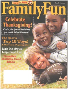 FAMILY FUN Magazine November 2006 Thanksgiving Crafts Recipes Holiday Cards Toys - Imagen 1 de 4