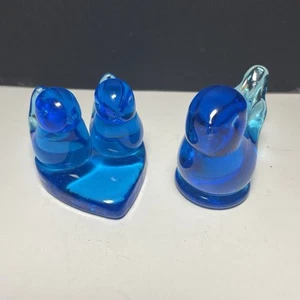 Vtg Double Bluebird of Happiness Heart Terra Studios Leo Ward 1995 Ozark Studios - Picture 1 of 8
