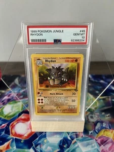 1999 Pokemon Jungle Rhydon 45/64 Gem Mint PSA 10 - Picture 1 of 2