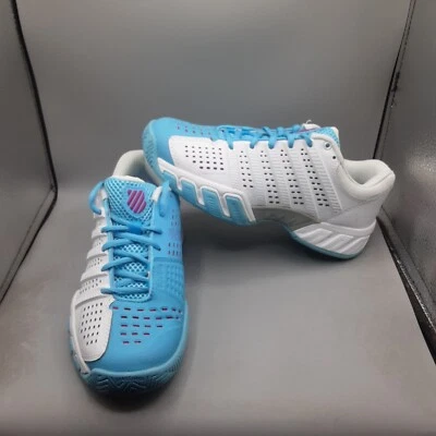 Tenis universitario K Swiss Bigshot Light para niños 5 niños grandes blanco azul D494 Foto 1 de 4