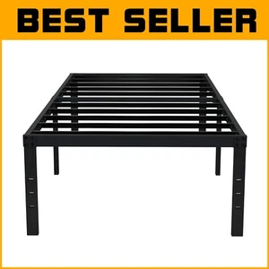 18-Inch Twin Metal Bed Frame - Sturdy, Stylish, and Space-Saving Design - Picture 1 of 11
