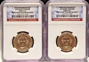 2009 p & d NGC Zachary Taylor Presidential Dollar CH BU $1 Coins =2 Coin LOT NR - Picture 1 of 2